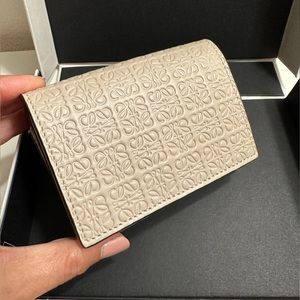 Loewe Wallet Repeat Trifold in Light Oat